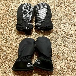 Kids Ski Gloves & Mittens 2 prs